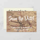 Carte Vintage de Washington (Devant / Derrière)