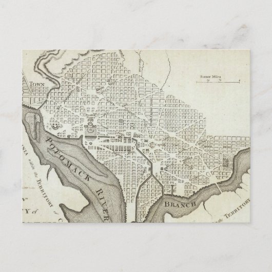 Carte vintage de Washington D.C. (1794) (Devant)