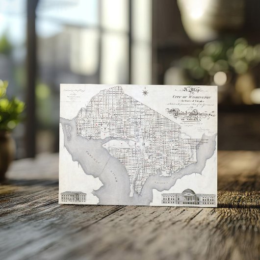 Carte vintage de Washington DC