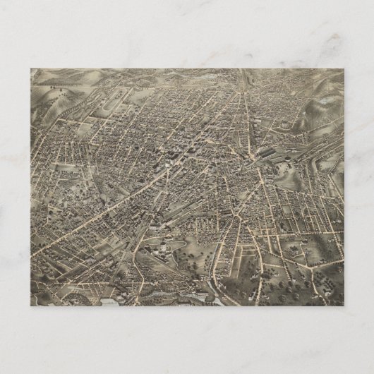 Carte vintage de Worcester MA (1878) (Devant)