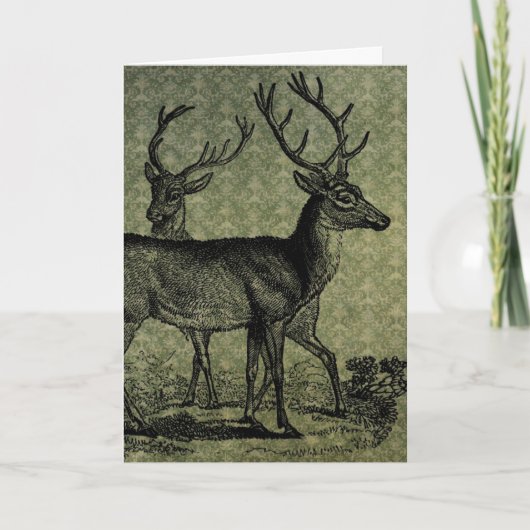 Carte Vintage Deer (Devant)