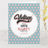 Carte Vintage depuis - 1972 (Fleur jaune)