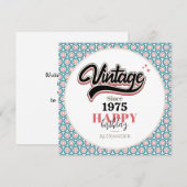 Carte Vintage depuis - 1975 (Devant / Derrière)