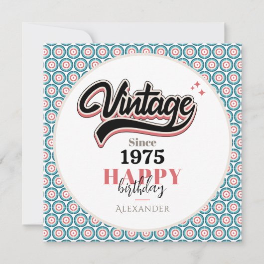 Carte Vintage depuis - 1975 (Devant)