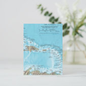 Carte vintage des Caraïbes - États-Unis (Debout devant)