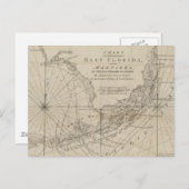 Carte vintage des Florida Keys (1771) (Devant / Derrière)