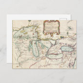 Carte vintage des Grands Lacs (Devant / Derrière)