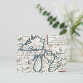 Carte vintage des Grands Lacs (1696) (Debout devant)