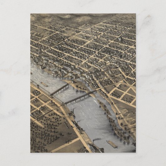 Carte vintage des Grands Rapids (1868) (Devant)