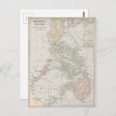 Carte vintage des îles Philippines (1901) (Devant / Derrière)