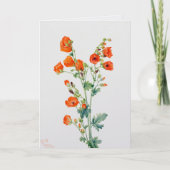 Carte Vintage Desert Globemallow Botanical Illustration (Devant)