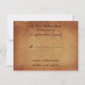 Carte vintage destination mariage cartes rsvp (Dos)