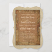 Carte vintage Destination Mariage Invitation (Devant)