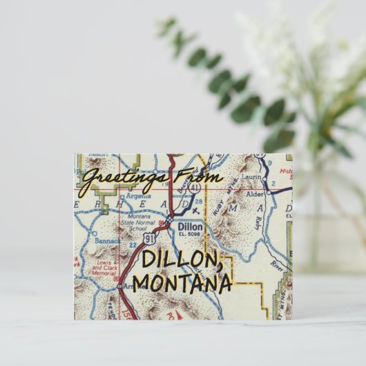 Carte Vintage Dillon MT (Debout devant)