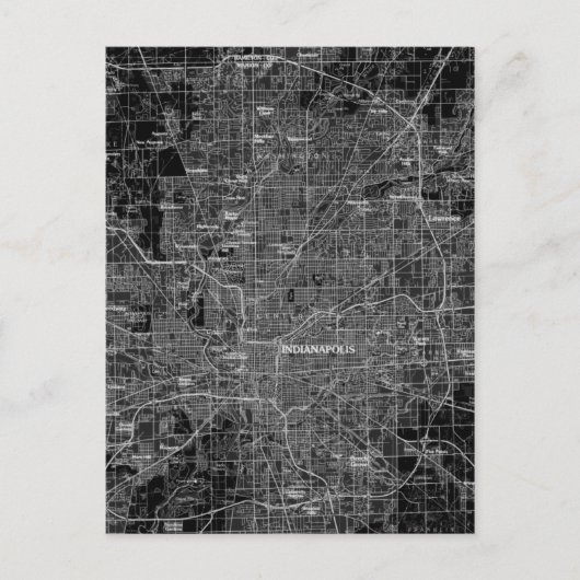 Carte vintage d'Indianapolis (Devant)