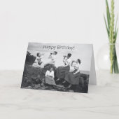 Carte Vintage Dîner sur la plage Joyeux anniversaire (Devant)