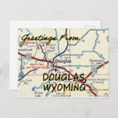 Carte Vintage Douglas Wyoming (Devant / Derrière)
