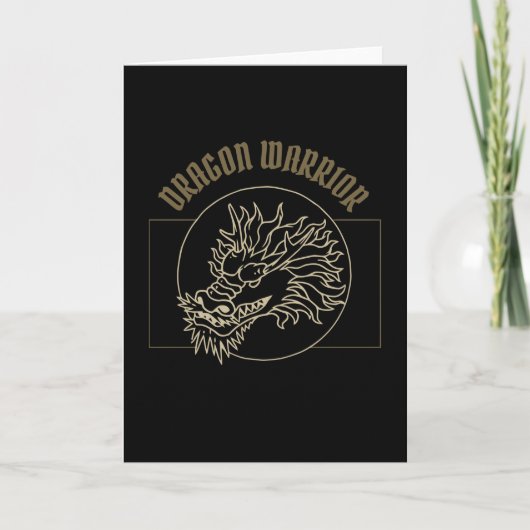 Carte Vintage Dragon Warrior (Devant)