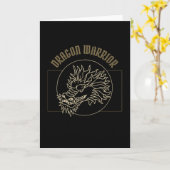 Carte Vintage Dragon Warrior (Fleur jaune)