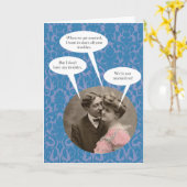 Carte vintage drôle de fiançailles (Fleur jaune)