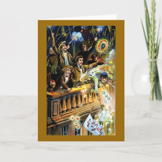 Carte vintage du 4 juillet (Devant)