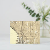 Carte Vintage du centre-ville de Seattle (Debout devant)
