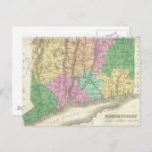 Carte vintage du Connecticut (1827) (Devant / Derrière)