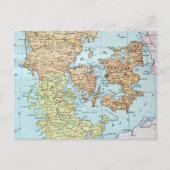 Carte vintage du Danemark (1905) (Devant)