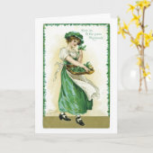 Carte vintage du jour de St Patrick (Fleur jaune)