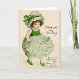 Carte vintage du jour de St Patrick irlandais de