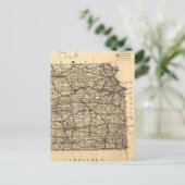 Carte vintage du Kansas (1884) (Debout devant)