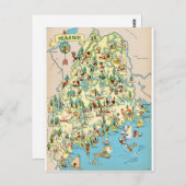 Carte Vintage du Maine (Devant / Derrière)