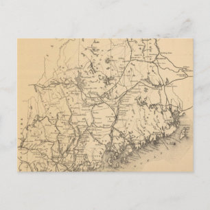 Carte vintage du Maine (1894)