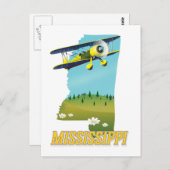 Carte Vintage du Mississippi imprimé de l'affiche  (Devant / Derrière)