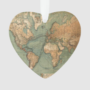 Carte vintage du monde antique
