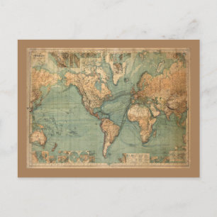 Carte vintage du monde antique