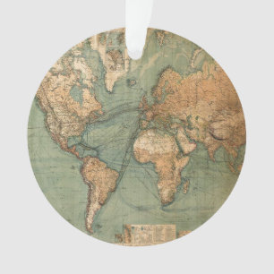 Carte vintage du monde antique