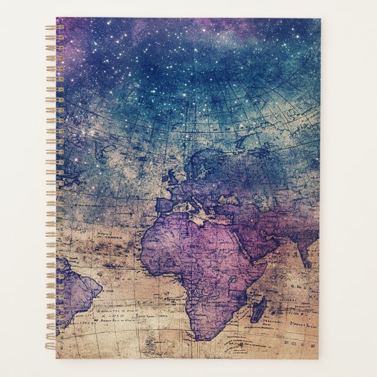 Carte vintage du monde céleste pourpre (13) (Devant)