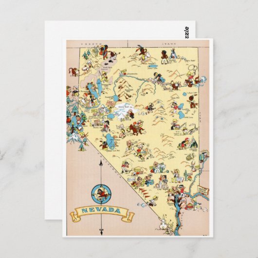 Carte Vintage du Nevada (Devant / Derrière)