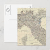Carte vintage du nord de l'Italie (1861) (Devant / Derrière)