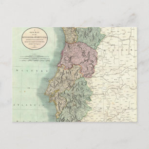Carte vintage du Portugal (1801)