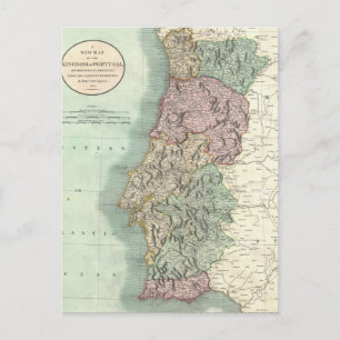 Carte vintage du Portugal (1801)