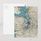 Carte vintage du Puget Sound (1919) (Devant / Derrière)