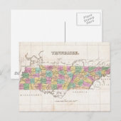 Carte vintage du Tennessee (1827) (Devant / Derrière)
