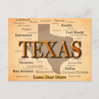 Carte Vintage du Texas