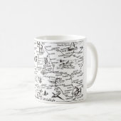 Carte vintage du Wyoming Mug (Devant droit)