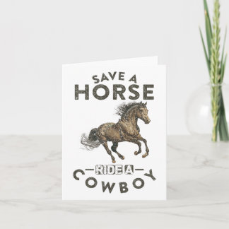 Carte Vintage Économisez Un Cheval13