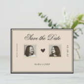 Carte Vintage Editorial Facing two Portrait (Debout devant)