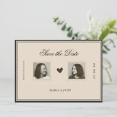 Carte Vintage Editorial Facing two Portrait (Debout devant)