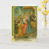 Carte Vintage Edwardian Era Nativity Christmas Card (Fleur jaune)